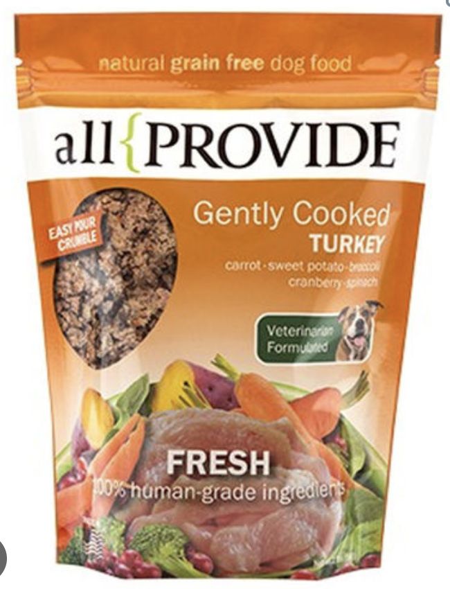 All Provide Frozen Gently Cooked Turkey Dog Food 2lb