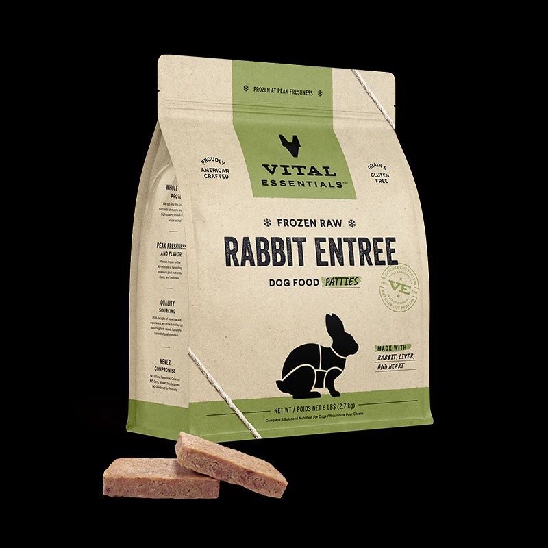 Vital Essentials Frozen Rabbit Entree for Dogs 6lbs