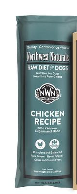 Northwest Naturals Frozen Raw Chicken Recipe Dog Food 5lb Chub