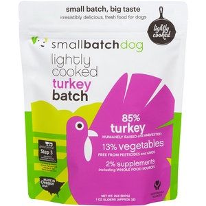 Smallbatch Frozen Lightly Cooked Turkey Sliders Dog Food 2lb