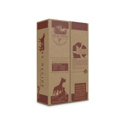 Steve&#39;s Real Food Frozen Raw Patties Beef Recipe for Dogs and Cats 14lb