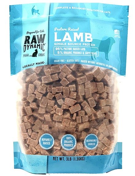 Raw Dynamic Frozen Raw Lamb Recipe Cat Food 3lb