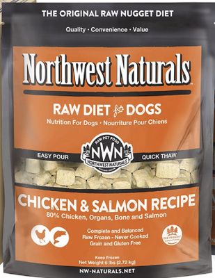 Northwest Naturals Frozen Raw Nuggets Chicken &amp; Salmon Recipe Dog Food 6lb