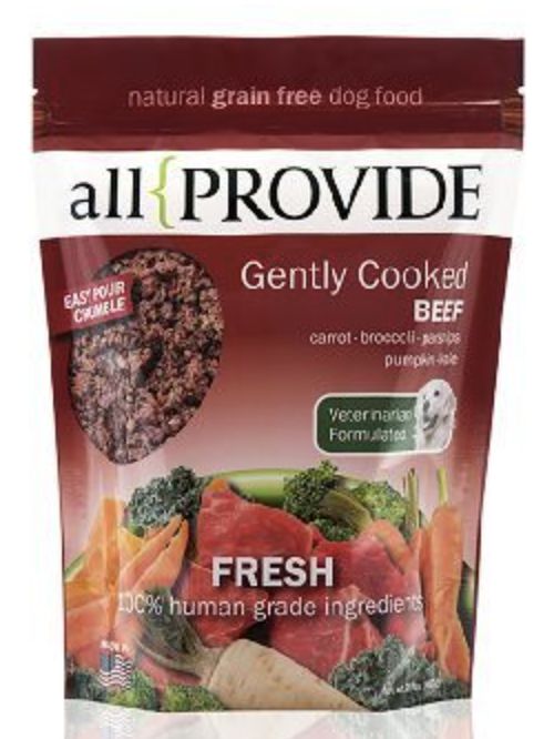 All Provide Frozen Gently Cooked Beef Dog Food 2lb