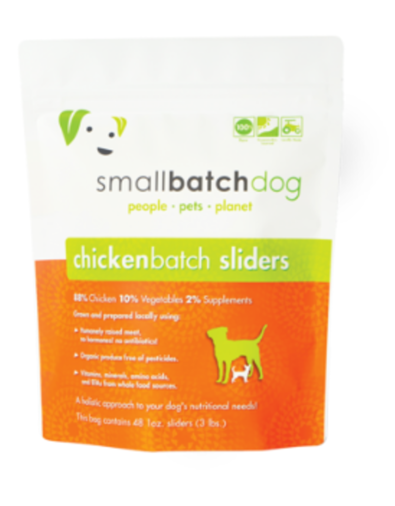 Smallbatch Frozen Raw Chicken Sliders Dog Food 3lb