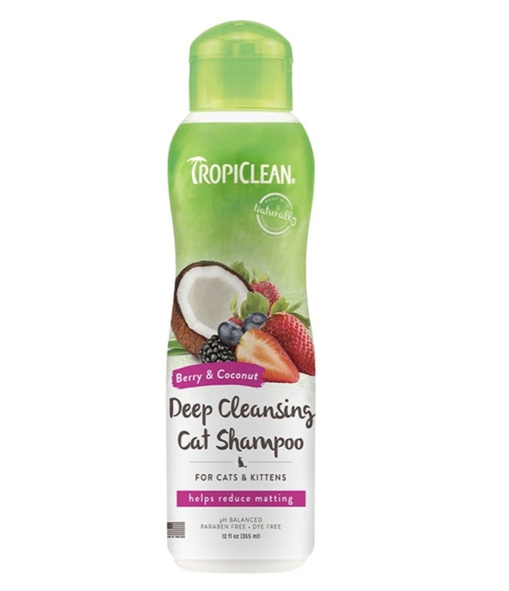 TropiClean Deep Cleansing Berry and Coconut Shampoo -  For Cats  12oz