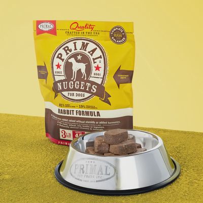Primal Frozen Raw Nuggets Rabbit Formula Dog Food 3lb