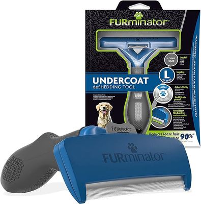 Furminator Deshedding Tool for Large Dogs with Long Hair