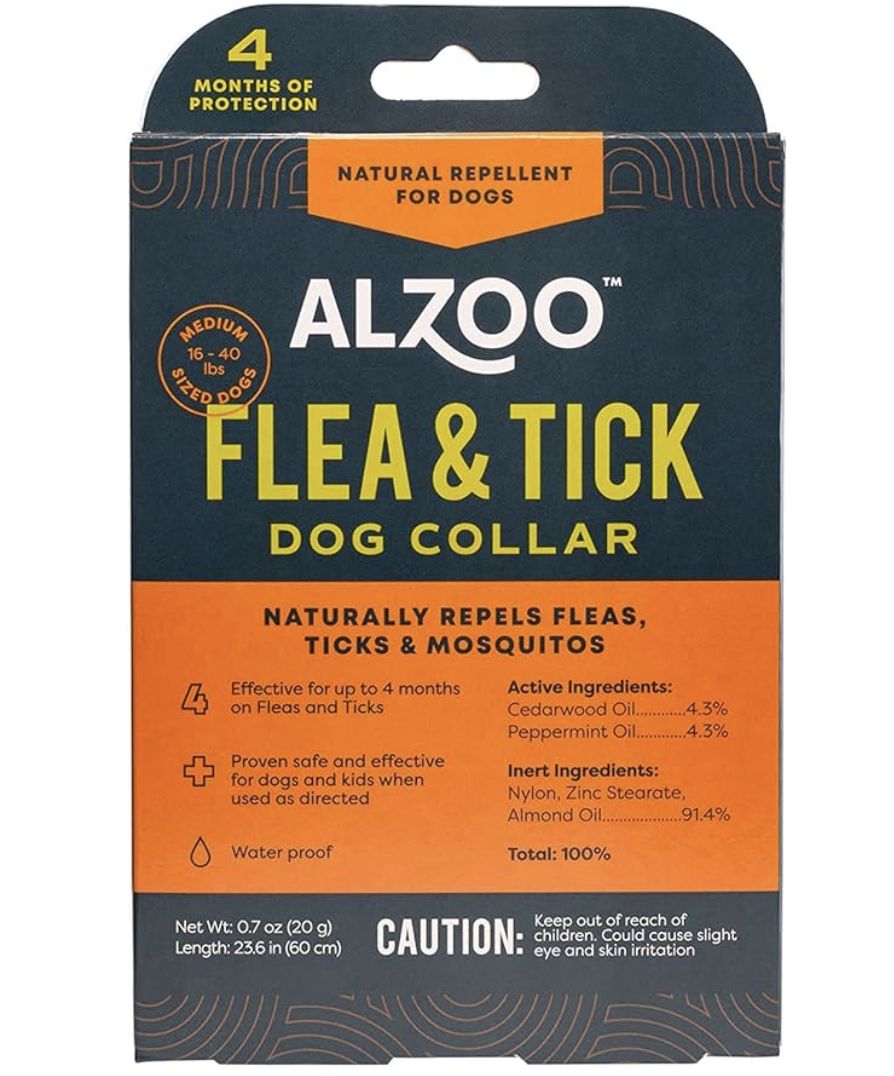 Alzoo Flea and Tick Collar for Dogs