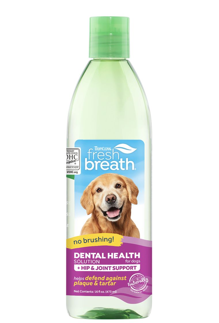 TropiClean Fresh Breath Dog Dental Heath Hip &amp; Joint 16oz