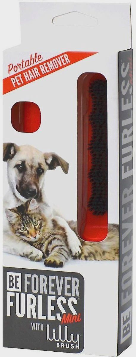 Lilly Brush Be Forever Furless Mini Red Compact Pet Hair Remover