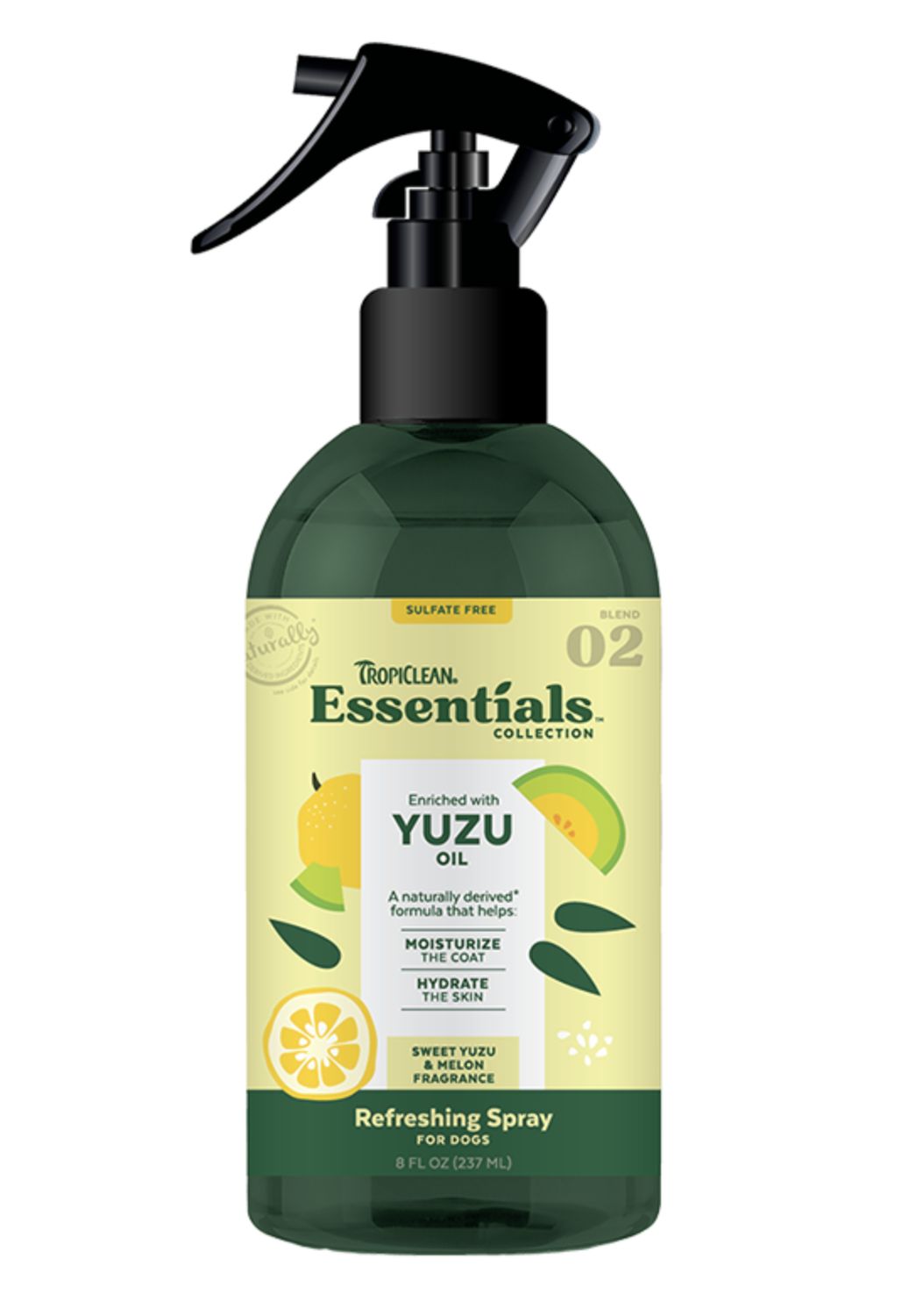 TropiClean Essentials Collection- Refreshing Spray Yuzu Oil 8 oz