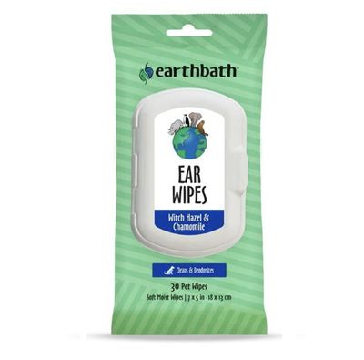 Earthbath Ear Grooming Wipes For Cats and Dogs 30 Count
