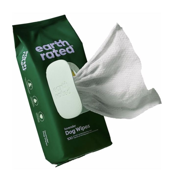 Earth Rated Lavender Grooming Wipes 100 Count