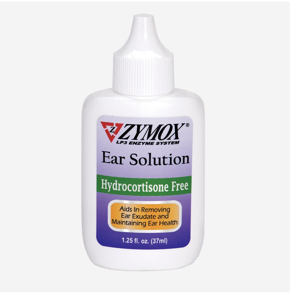 Zymox Ear Solution Hydrocortisone Free 1.25oz