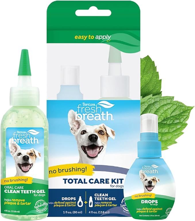 Tropiclean Fresh Breath Total Care Kit Drops And Gel