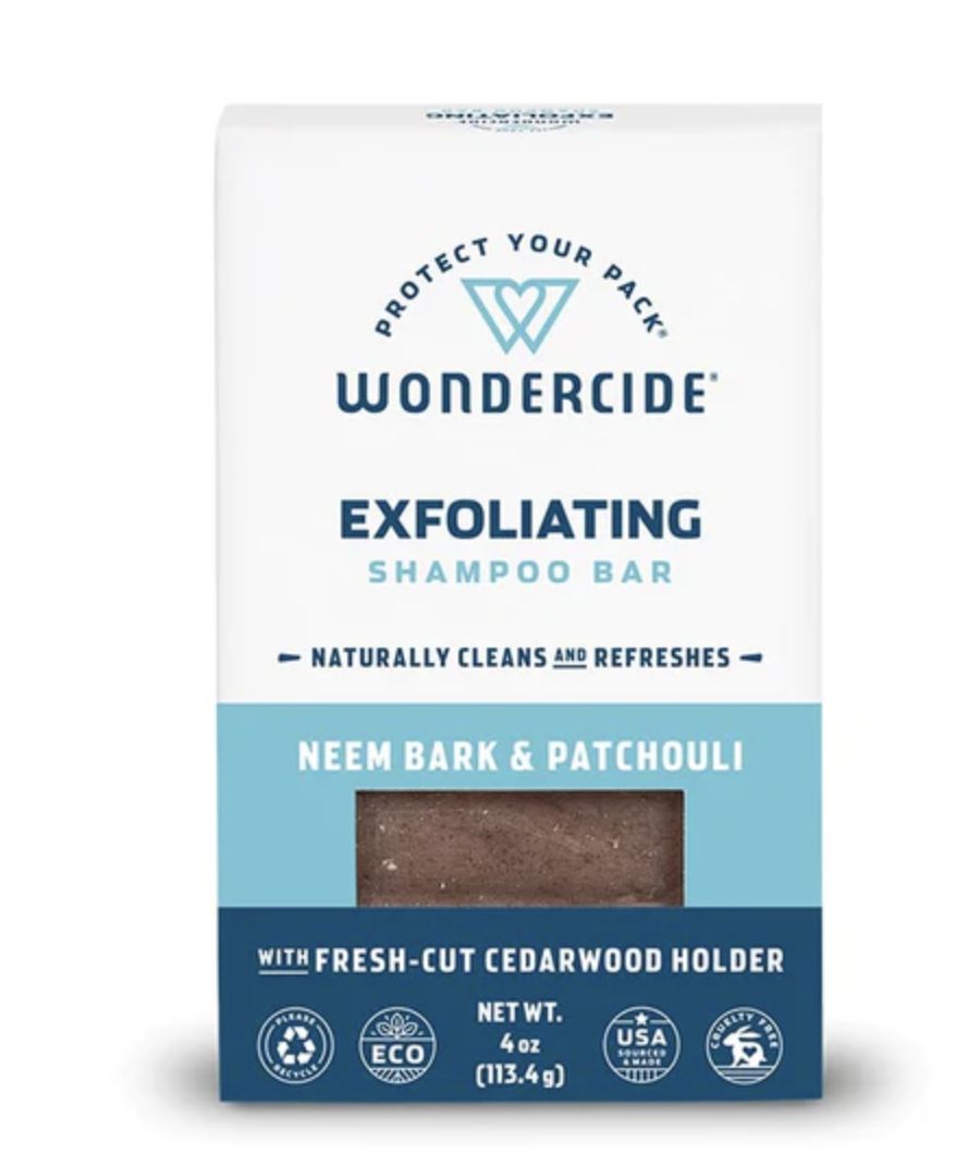Wondercide Exfoliating Shampoo Bar with Neem Bark &amp; Patchouli