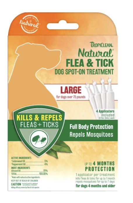 TropiClean Spot On Flea and Tick Dog Large