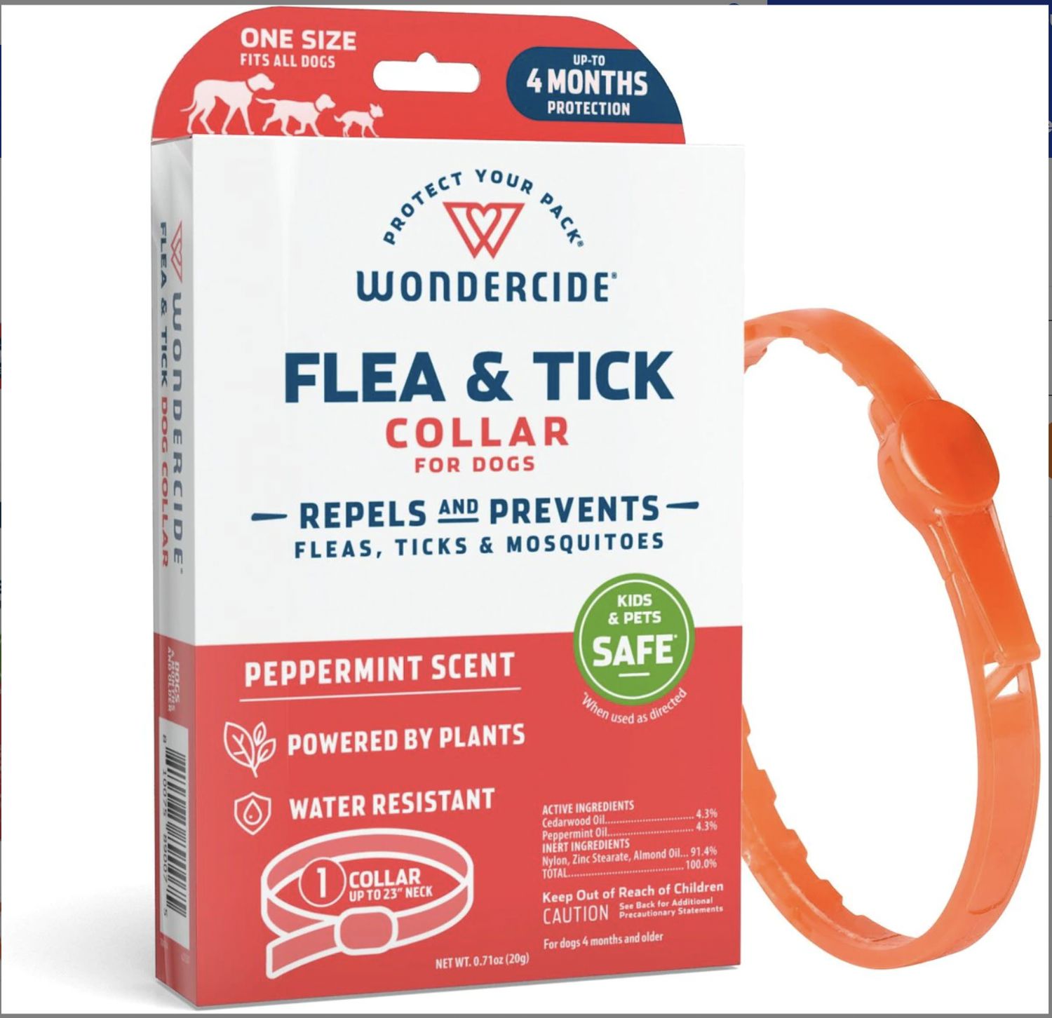 Wondercide One Size Flea &amp; Tick Dog Collar Peppermint Scent