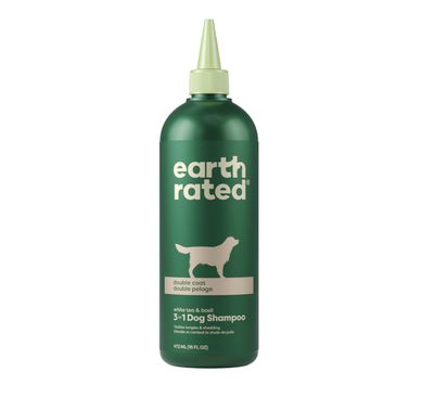 Earth Rated 3 -in-1 Double Coat Dog Shampoo 16 oz