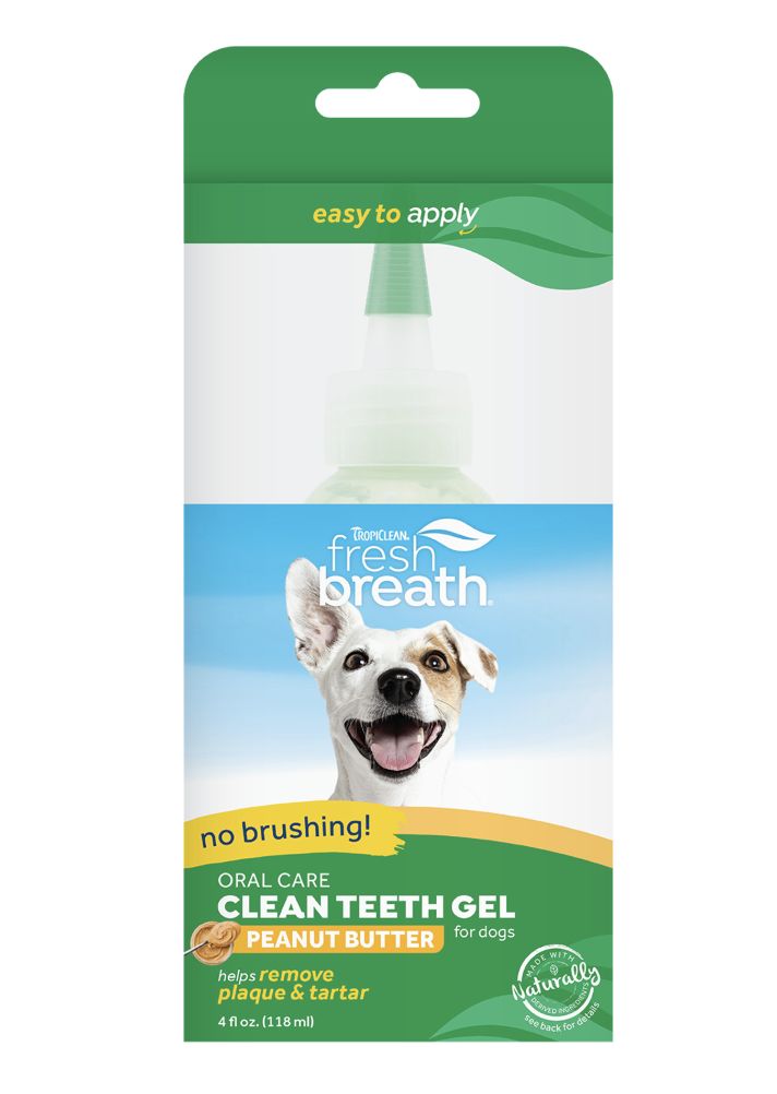 TropiClean Fresh Breath Dog Clean Teeth Gel Peanut Butter 2oz