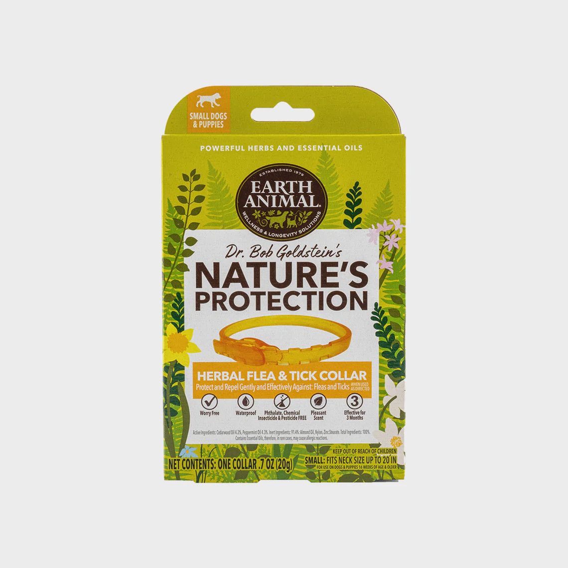 Earth Animal Small Herbal Flea &amp; Tick Collar for Dogs and Puppies