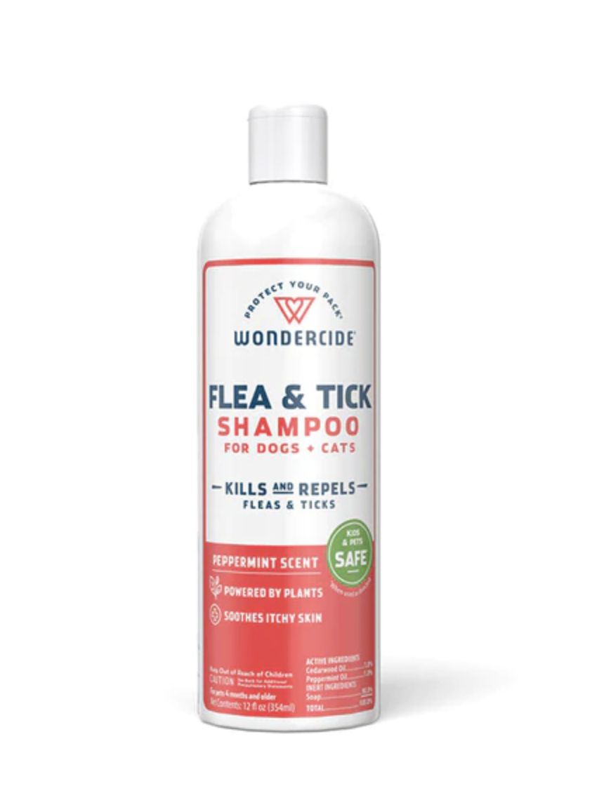 Wondercide Flea &amp; Tick Shampoo for Dogs + Cats Peppermint Scent 12oz