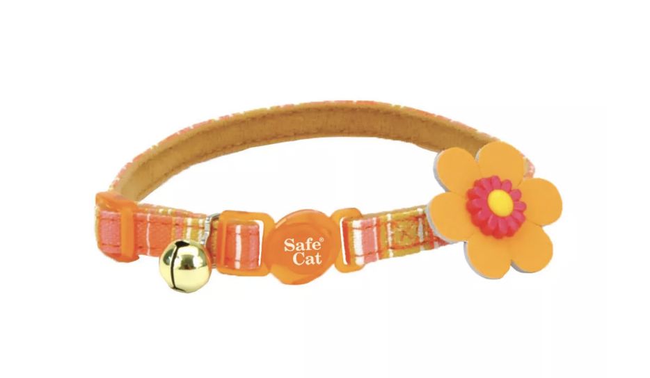 Coastal SafeCat Fashion Breakaway Cat Collar - Stripe Orange