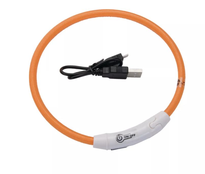 Coastal USB Light-Up Neck Ring Orange - 16&quot;