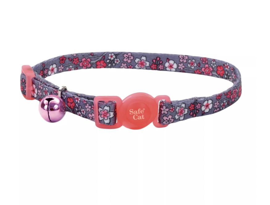 Coastal SafeCat Fashion Breakaway Collar - Pink Cherry Blossom