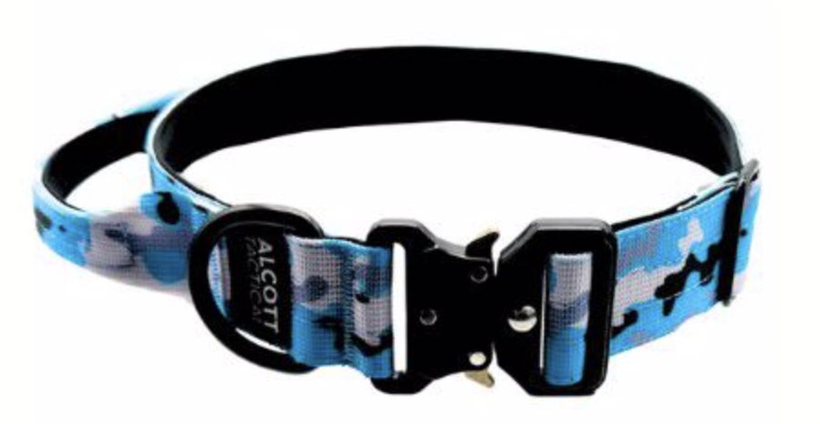 Alcott 11-15&quot; Small Blue Camo Tactical Dog Collar