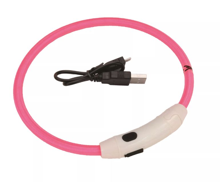Coastal USB Light-Up Neck Ring Pink - 16&quot;