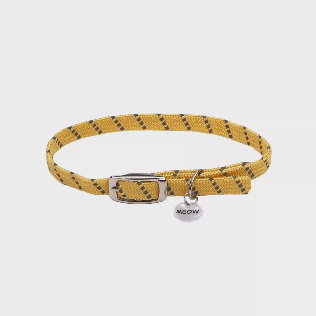 Coastal ElastaCat Adjustable 10&quot; Safety Stretch Reflective Cat Collar - Yellow