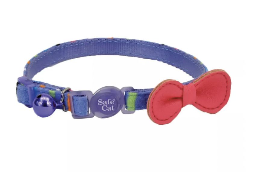 Coastal SafeCat Fashion Breakaway Cat Collar - Blue Stripe