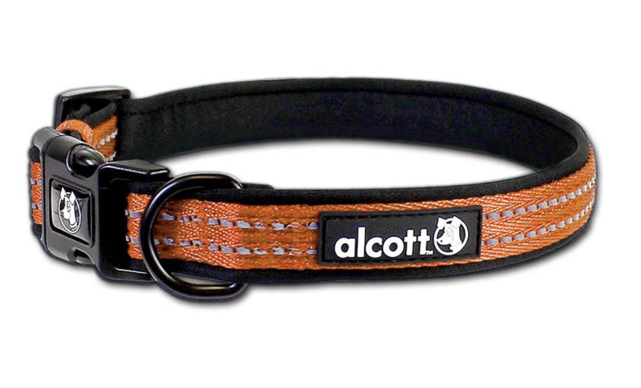 Alcott Adventure Dog Collar Neon Orange - Medium