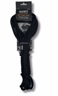 Alcott 20ft Black Tactical Long Line Rope Lead