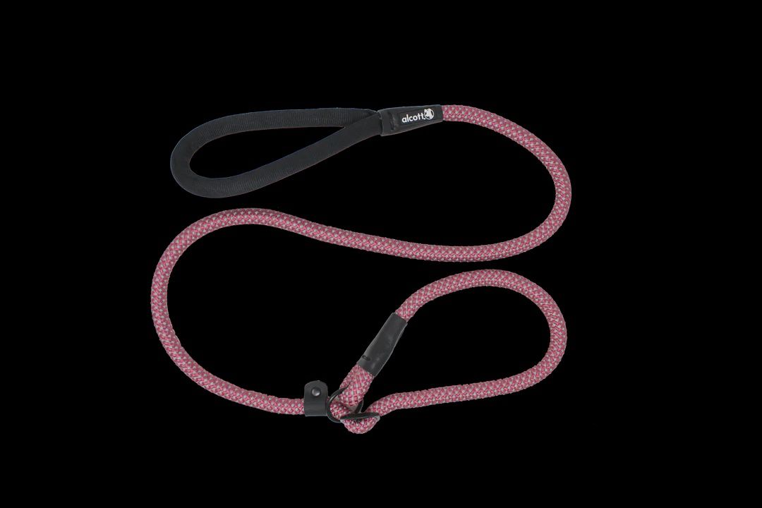Alcott Slip Rope Dog Leash Red 5&#39; - Medium 1/2&quot;