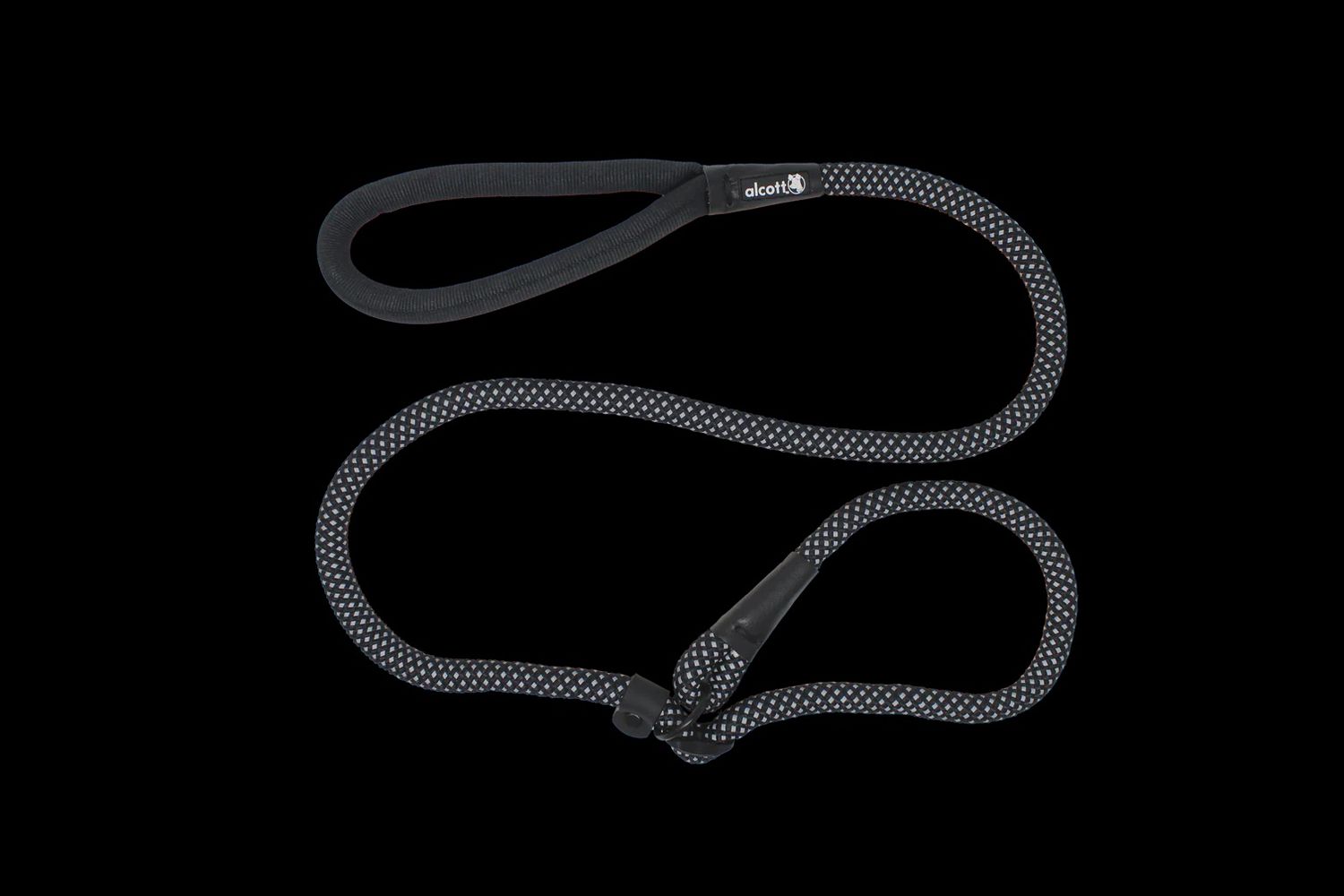 Alcott Slip Rope Dog Leash Black 5&#39; - Medium 1/2&quot;