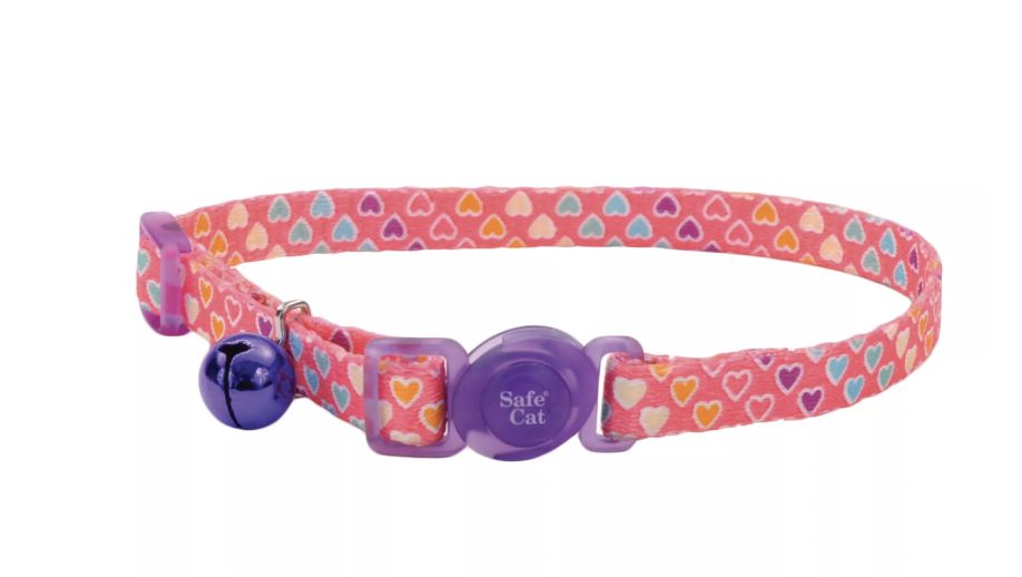 Coastal SafeCat Fashion Breakaway Cat Collar - MultiColor Hearts