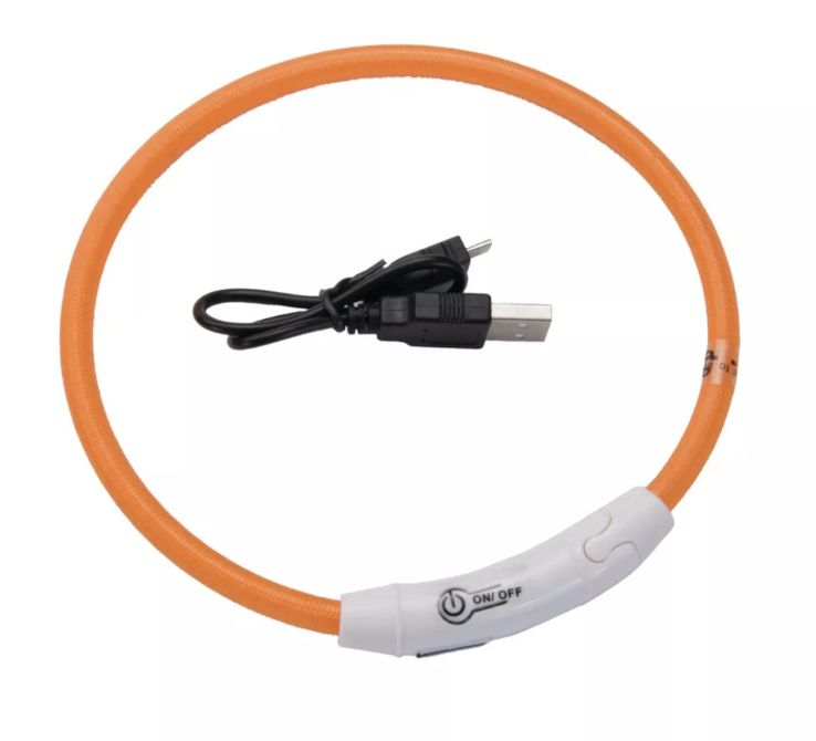 Coastal USB Light-Up Neck Ring Orange - 24&quot;