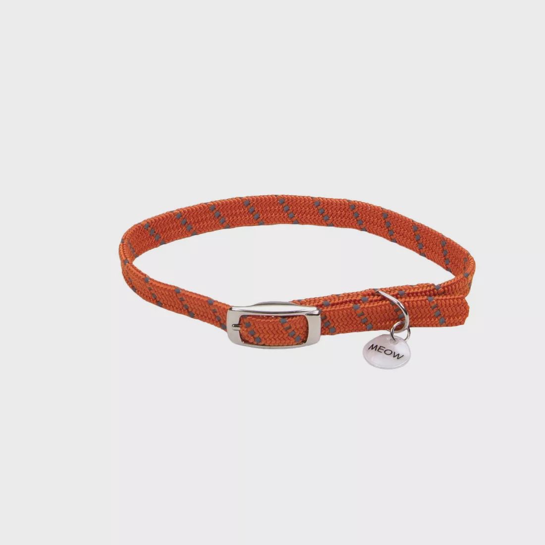 Coastal ElastaCat Adjustable 10&quot; Safety Stretch Reflective Cat Collar - Orange