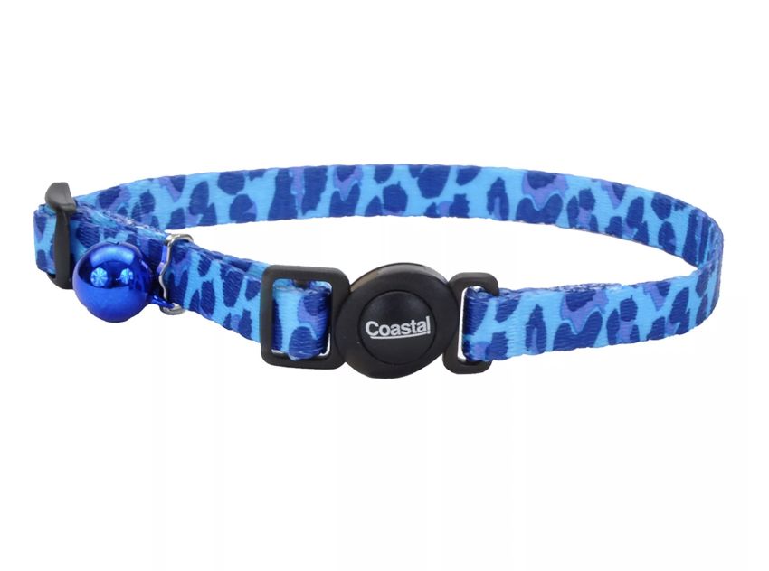 Coastal SafeCat Fashion Breakaway Cat Collar - Blue Leopard
