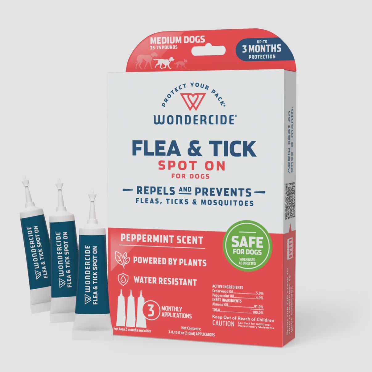 Wondercide Flea and Tick Topical Peppermint Scent for Medium Dogs