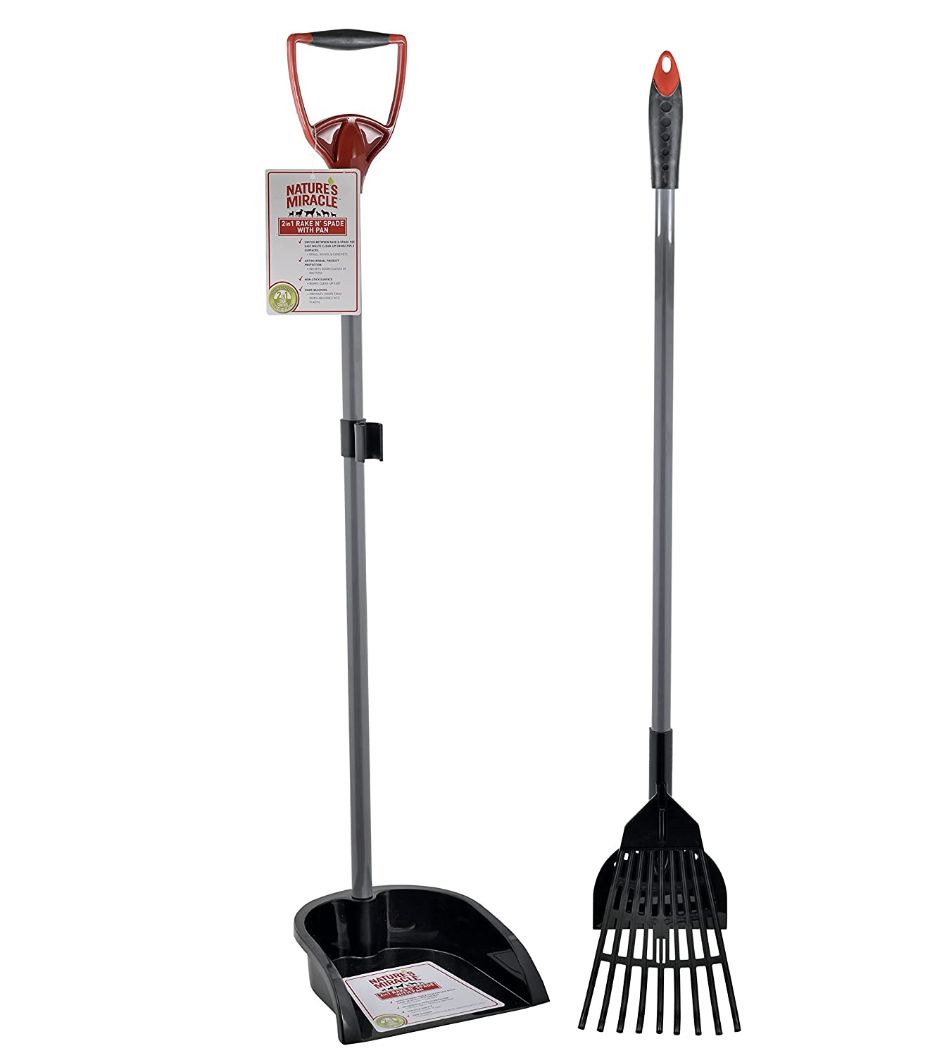 Nature&#39;s Miracle 2 in 1 Rake N&#39; Spade With Pan