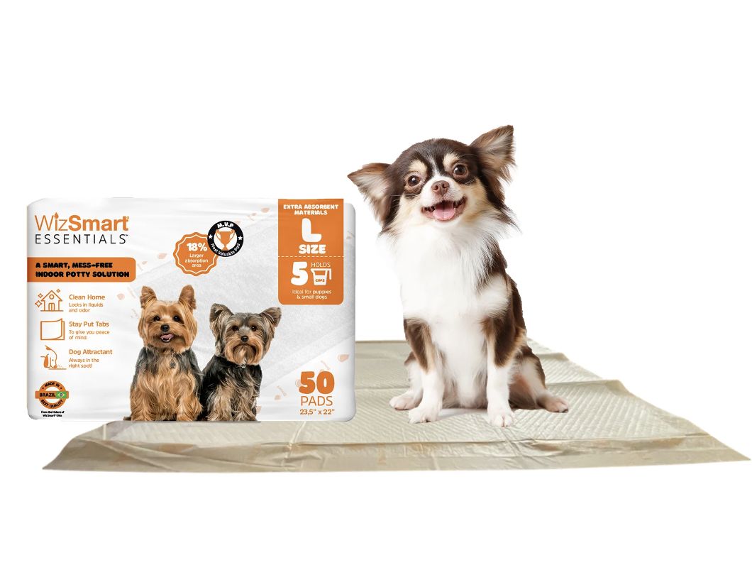Wizsmart Essentials Dog 50 Count Pads Large 23.5 x 22 Pack