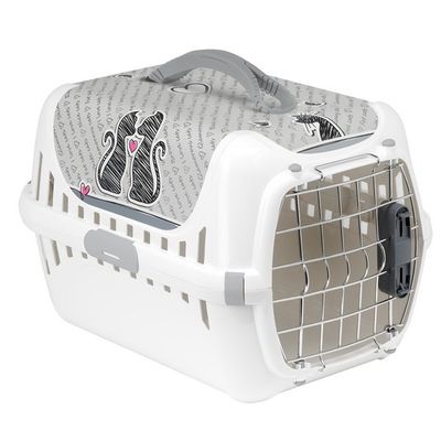 Moderna Pet Cats in Love Carrier 11lb Grey