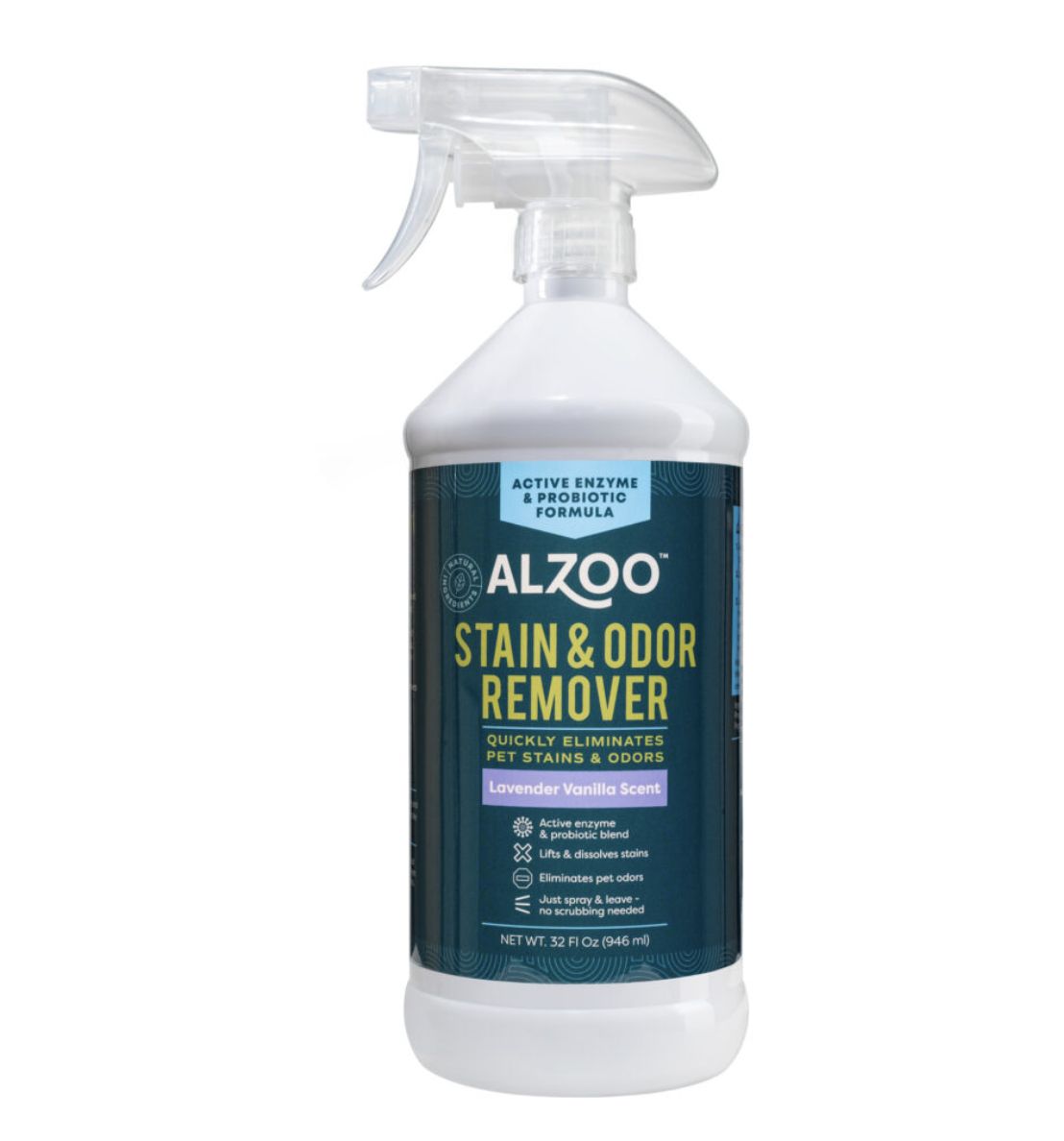 Alzoo Stain and Odor Remover Lavender Vanilla Spray 16 oz