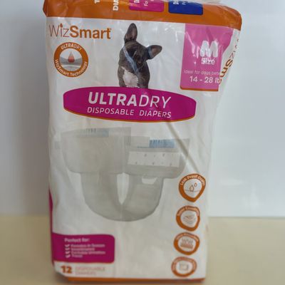 WizSmart UltraDry Disposable Diapers 12 Medium Pack