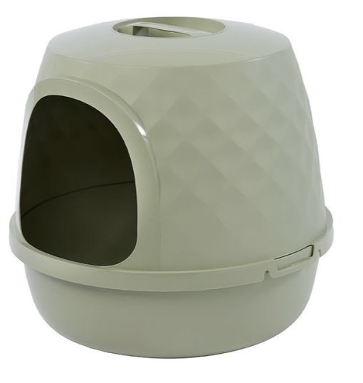 Moderna Diamond Closed Cat Litter Box - Cream