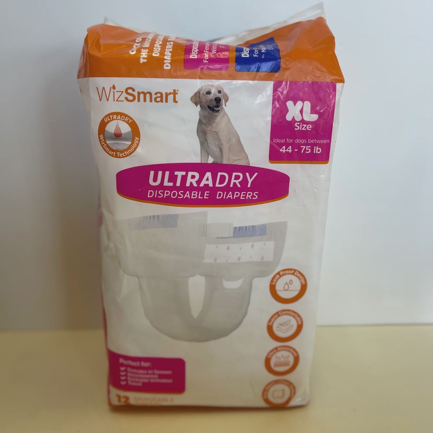 WizSmart UltraDry Disposable Diapers 12 XLPack